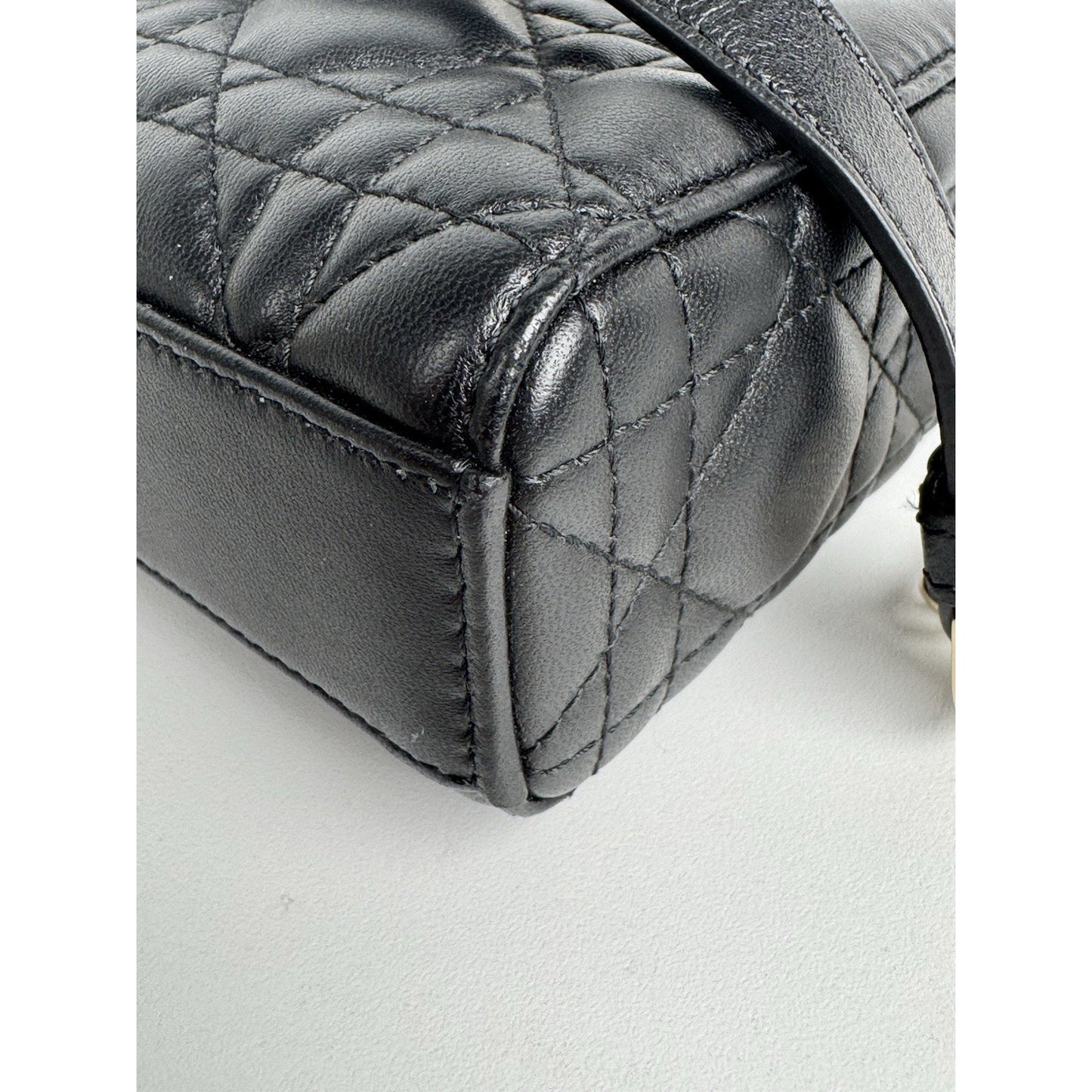 Dior Medium Lady D-Joy Black Quilted Leather Shoulder Bag D-1