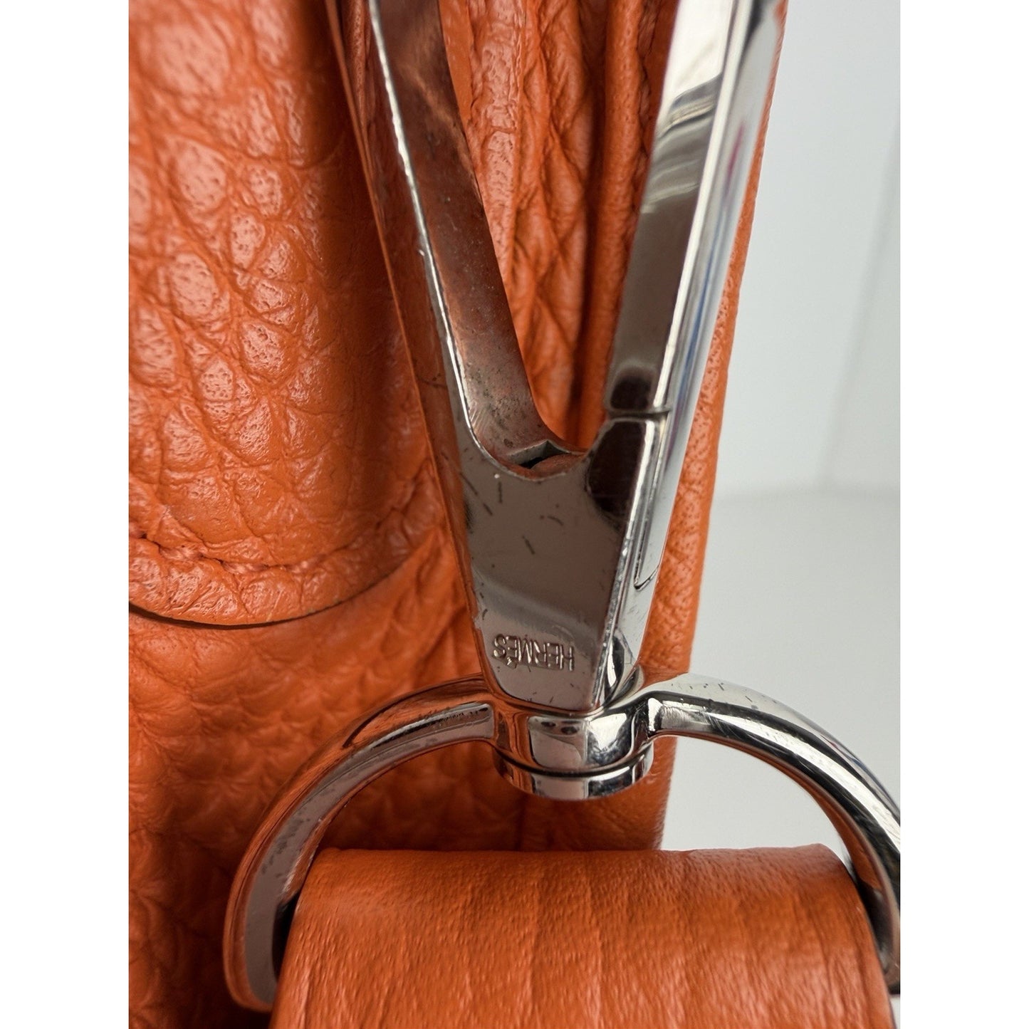 Hermes Evelyne III Crossbody Bag 29 Orange Taurillon Clemence Leather R-1 2010
