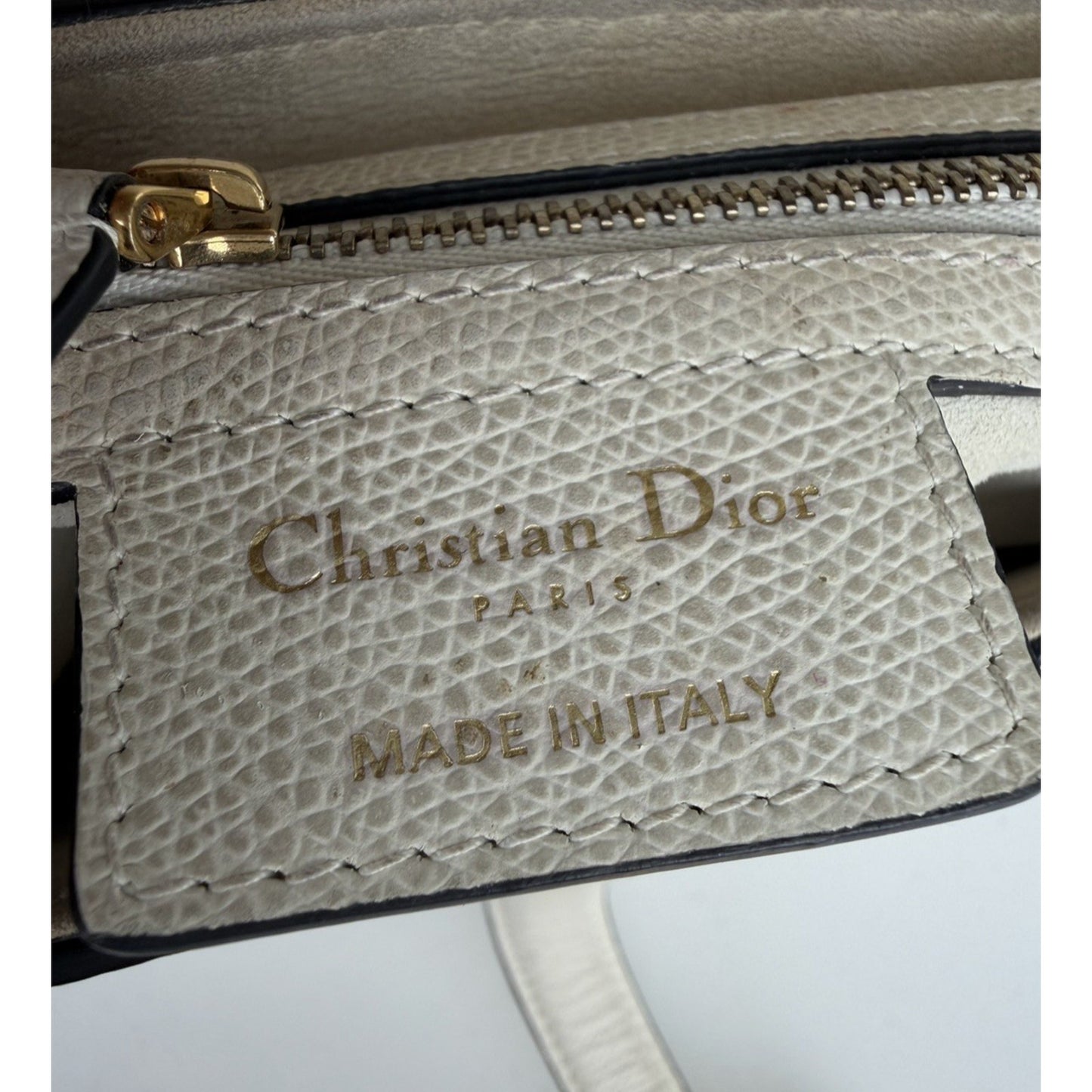 Christian Dior Saddle Bag in Latte Grained Calfskin Leather 2019 B-4
