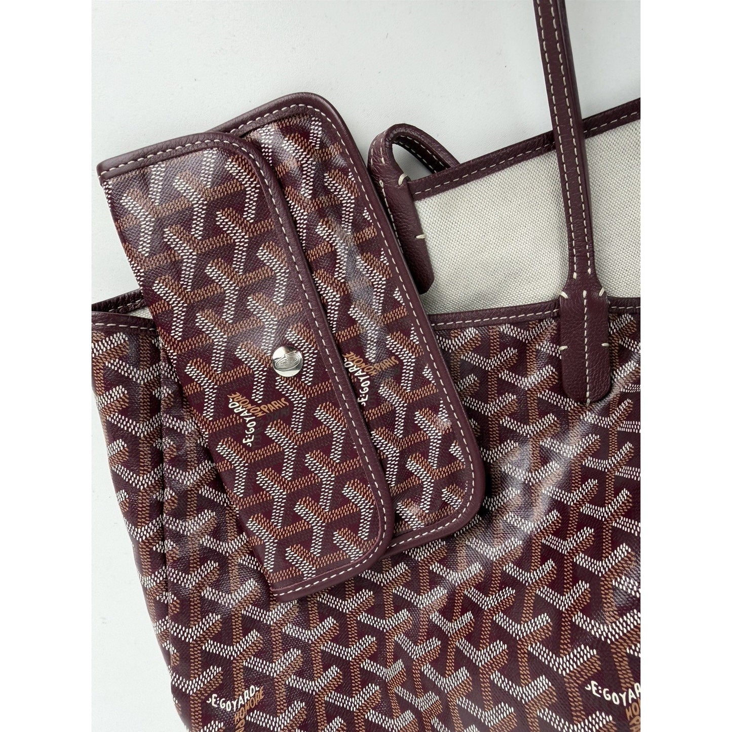 Goyard Saint Louis Tote Bag GM in Burgundy Goyardine Coated Canvas B-4