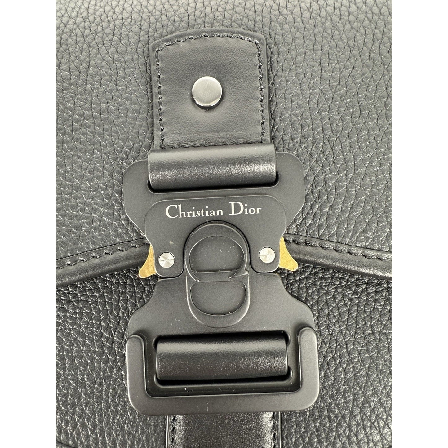 CHRISTIAN DIOR Gallop Flap Black Leather [Mini] Messenger Bag