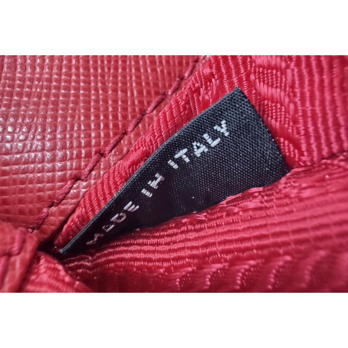 Prada Galleria Medium Top Handle Bag in Red Saffiano Leather Signature Logo S-05