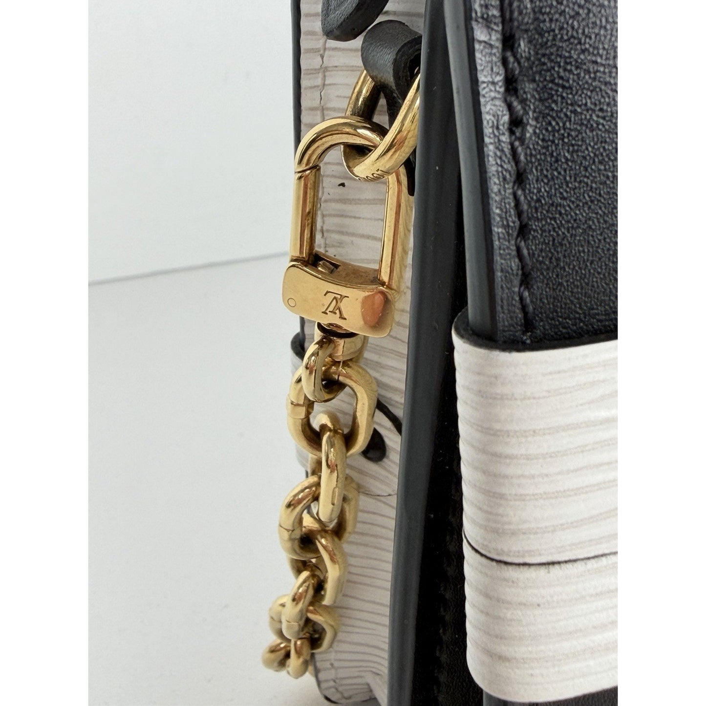Louis Vuitton Trunk Clutch Crossbody Bag in Black & White Epi Leather NFC C-1