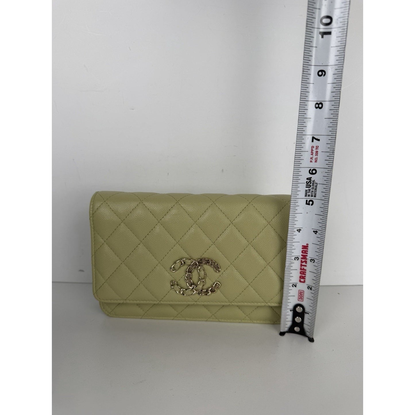 Chanel Wallet on Chain Bag in Green-Sage Caviar Quilted Leather 2020 R-1