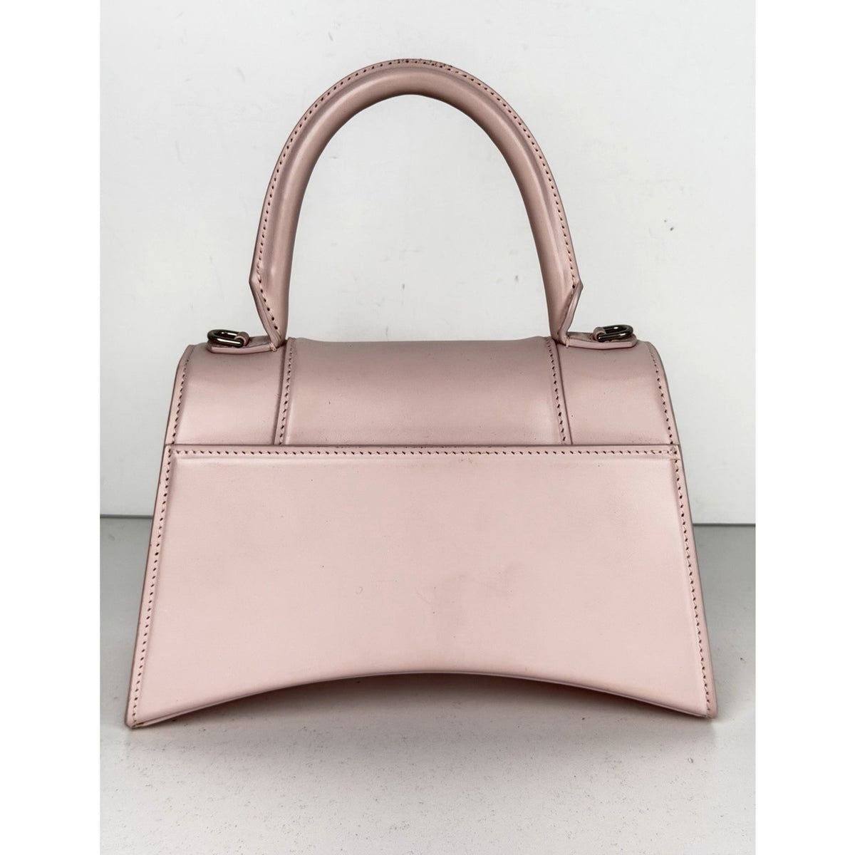 Balenciaga Hourglass Small Top Handle Bag in Pink Leather Detachable Strap S-05