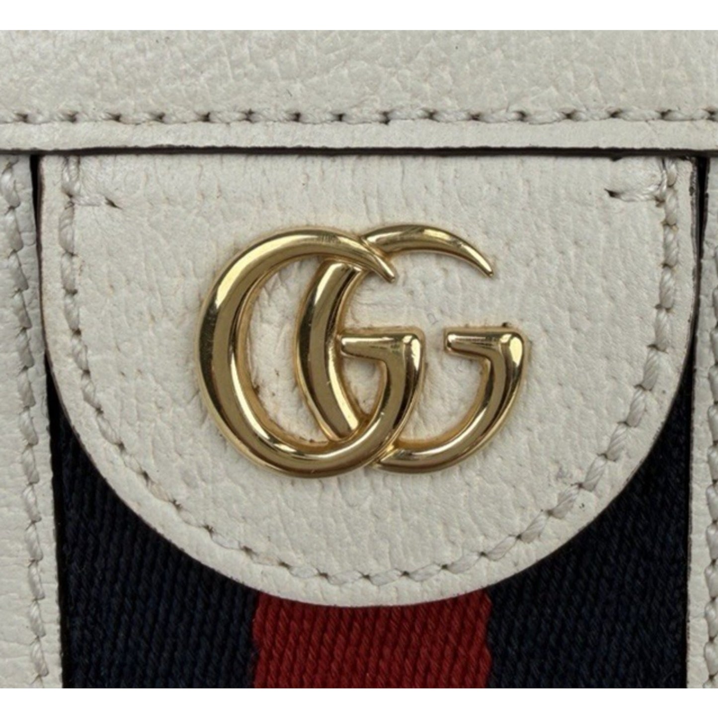 Gucci Ophidia Chain Shoulder Bag Small in White Calfskin Leather S19