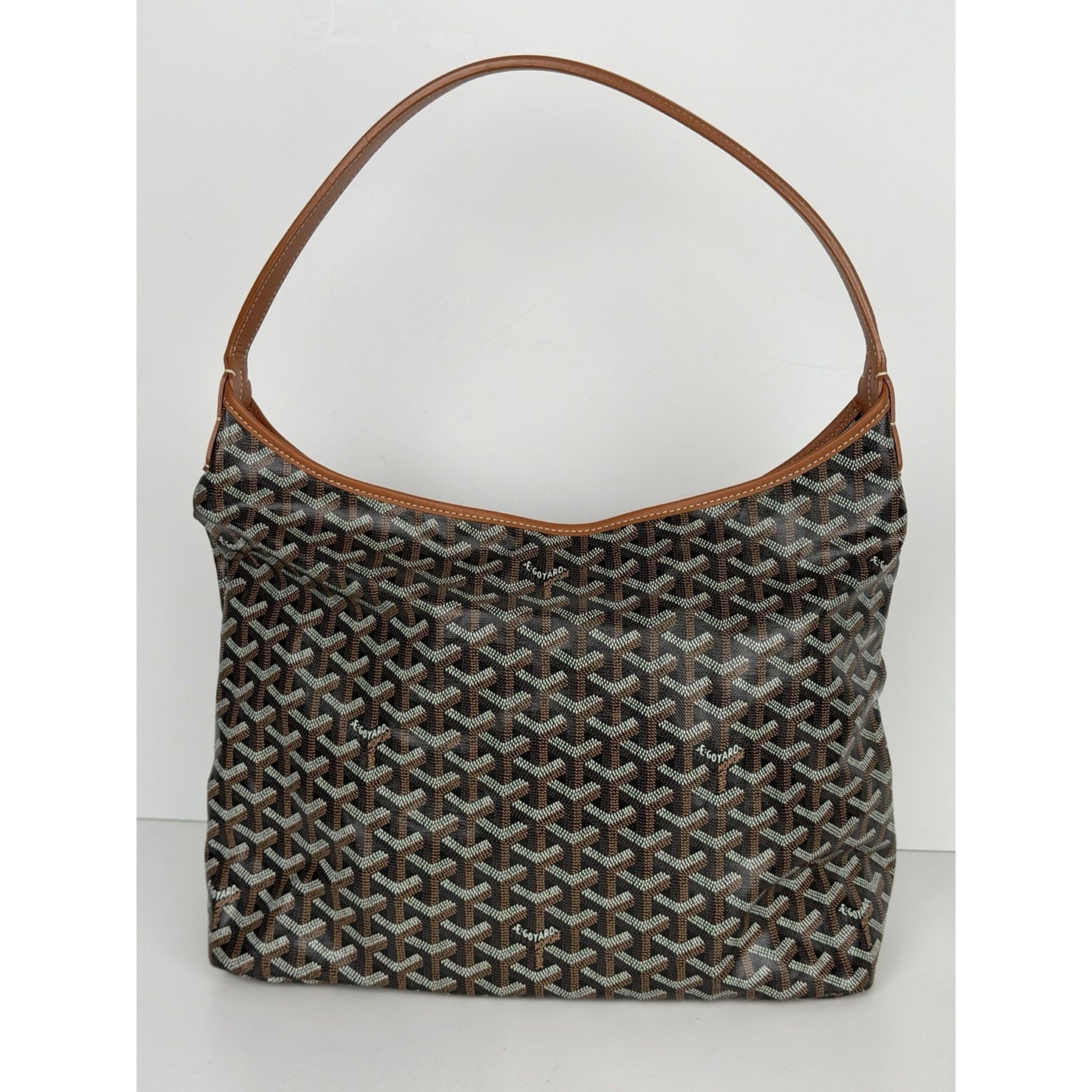 Goyard Boheme Hobo Bag in Goyardine Coated Canvas and Chevron Pattern D2