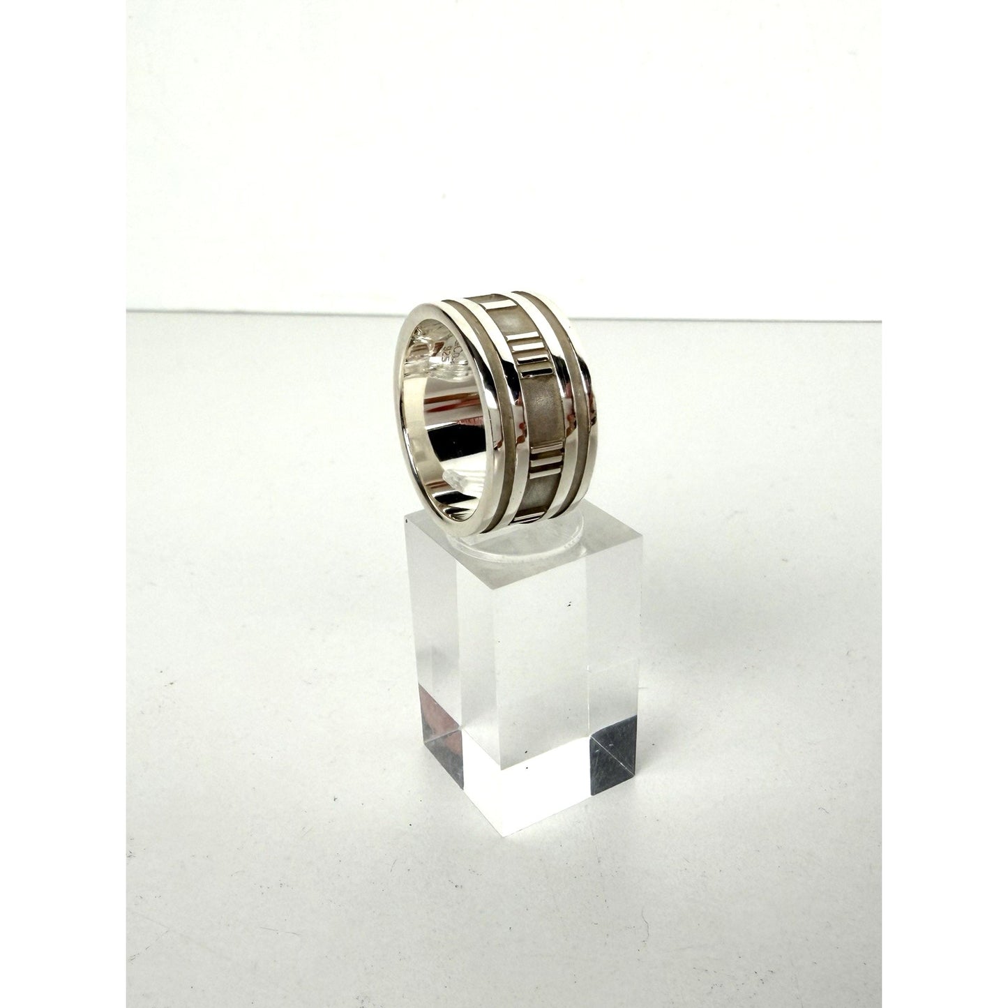 Tiffany & Co. Atlas Sterling Silver 925 Ring Roman 6mm Band Size 11.5
