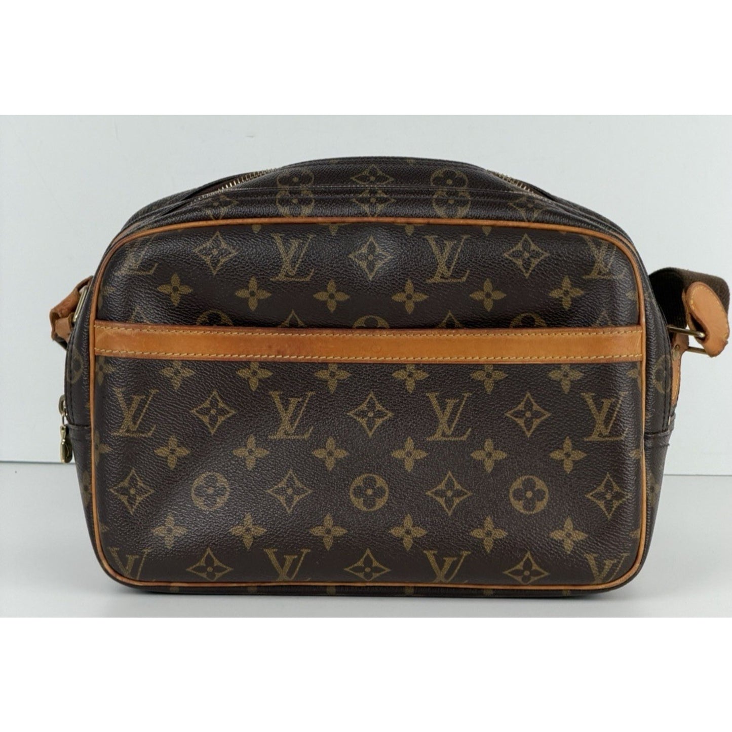 Louis Vuitton Monogram Reporter PM Crossbody Bag in Brown Coated Canvas 2004 S13