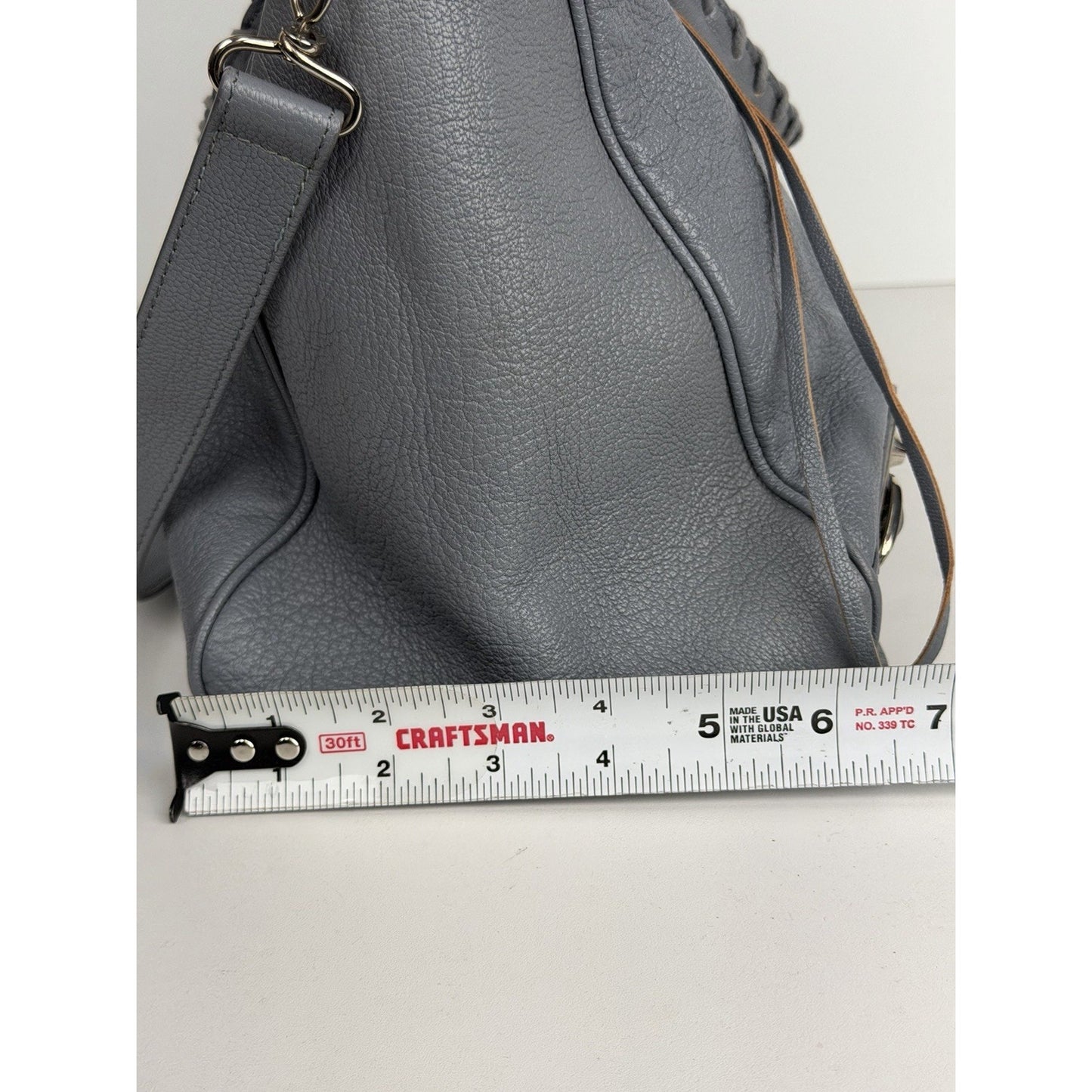 Balenciaga Motocross Classic City Shoulder Bag Medium in Grey Leather S