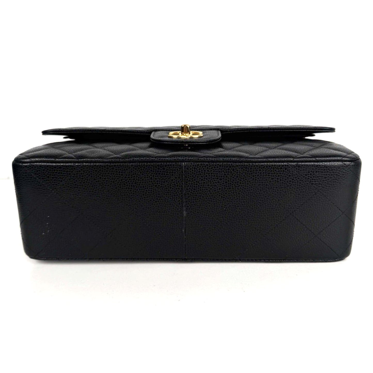 Chanel Classic Double Flap Shoulder Bag Jumbo in Black Caviar Leather 2025 dR-1