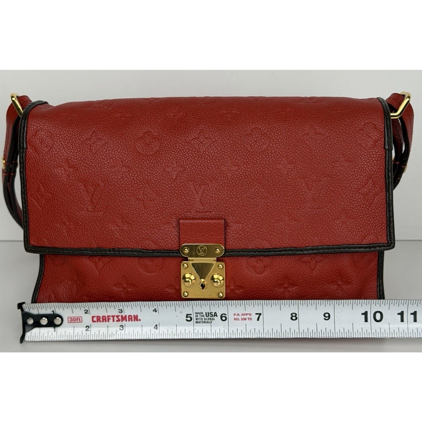 Louis Vuitton Fascinante Bag in Red Embossed Monogram Empreinte Leather 2013 S04