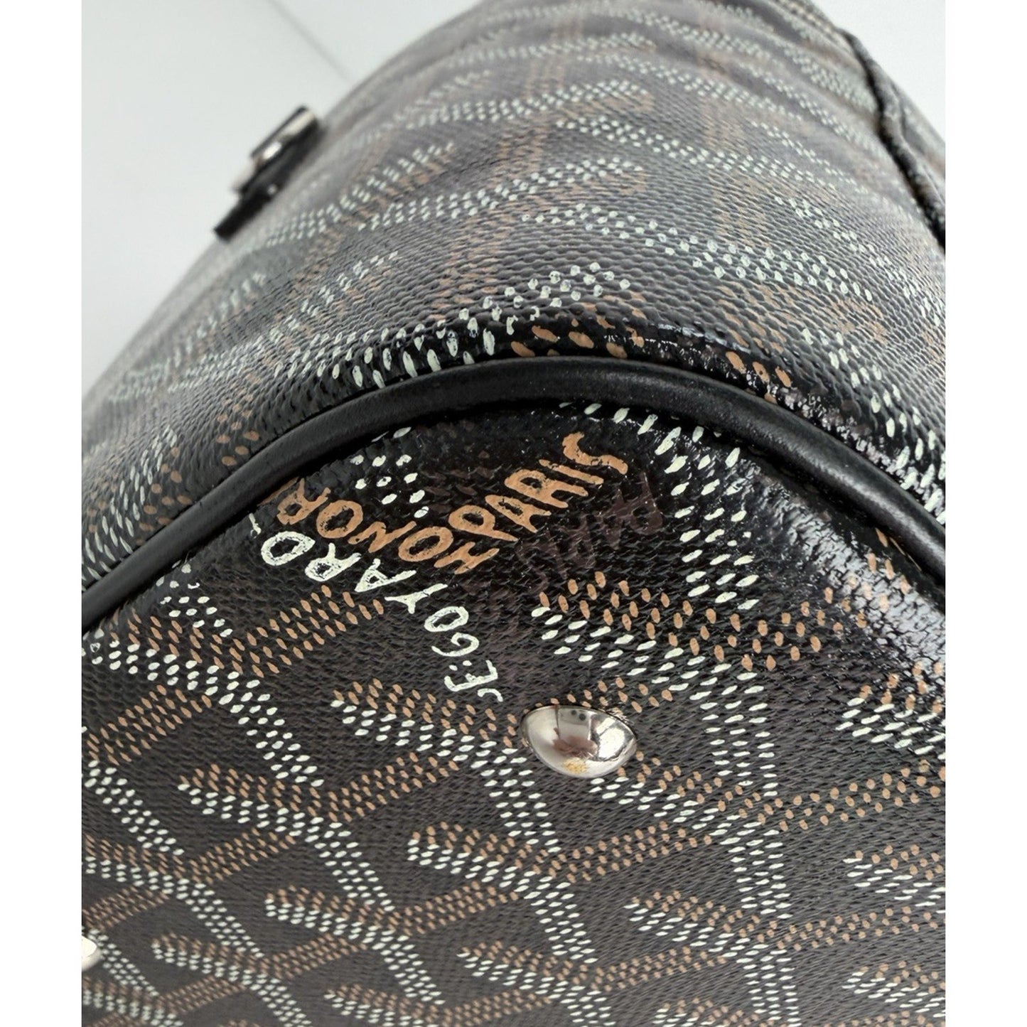 Goyard Muse Vanity Case PM Goyardine Pattern Coated Canvas Leather Handle B4