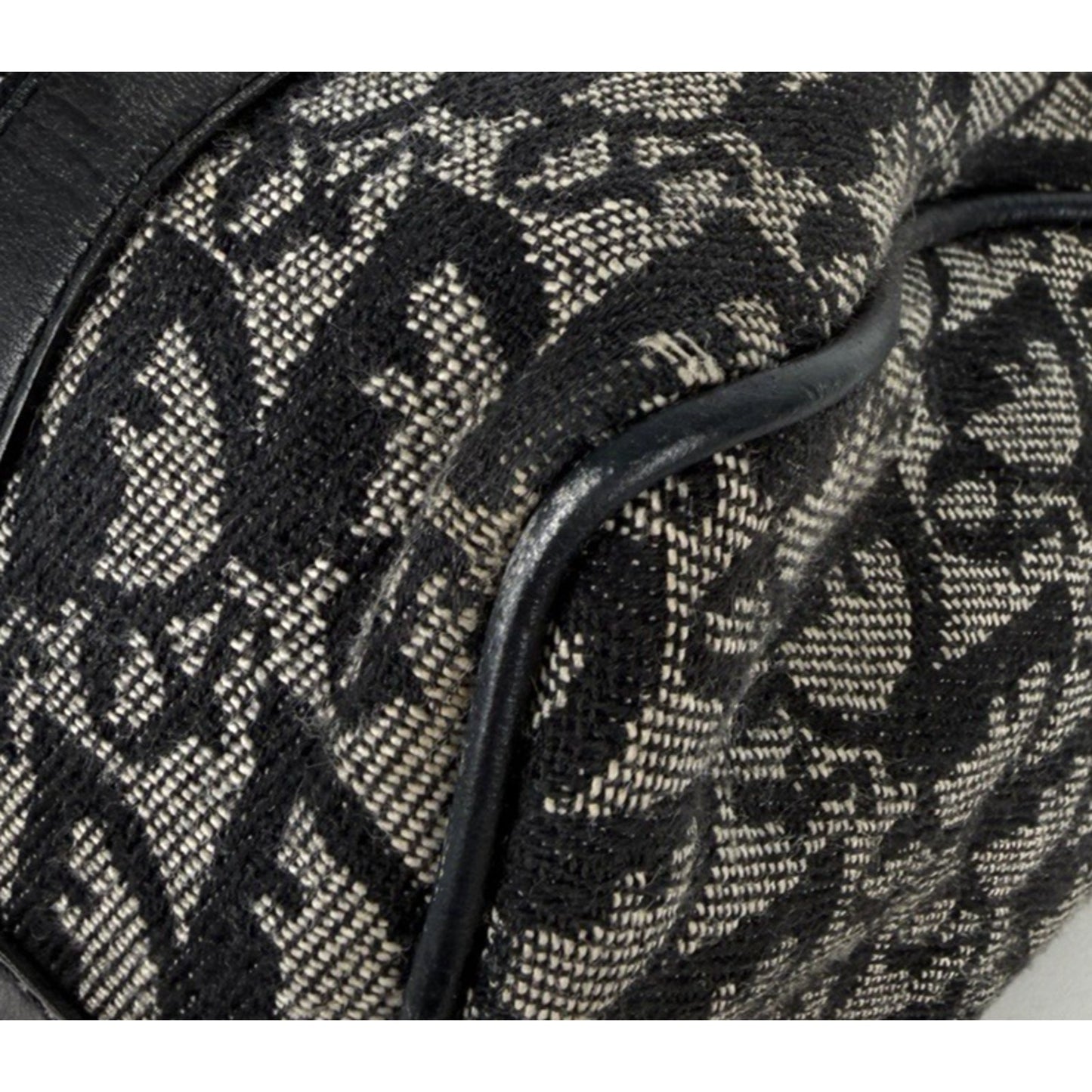 Christian Dior Trotter Boston Small Bag in Black Monogram Canvas 2002 S