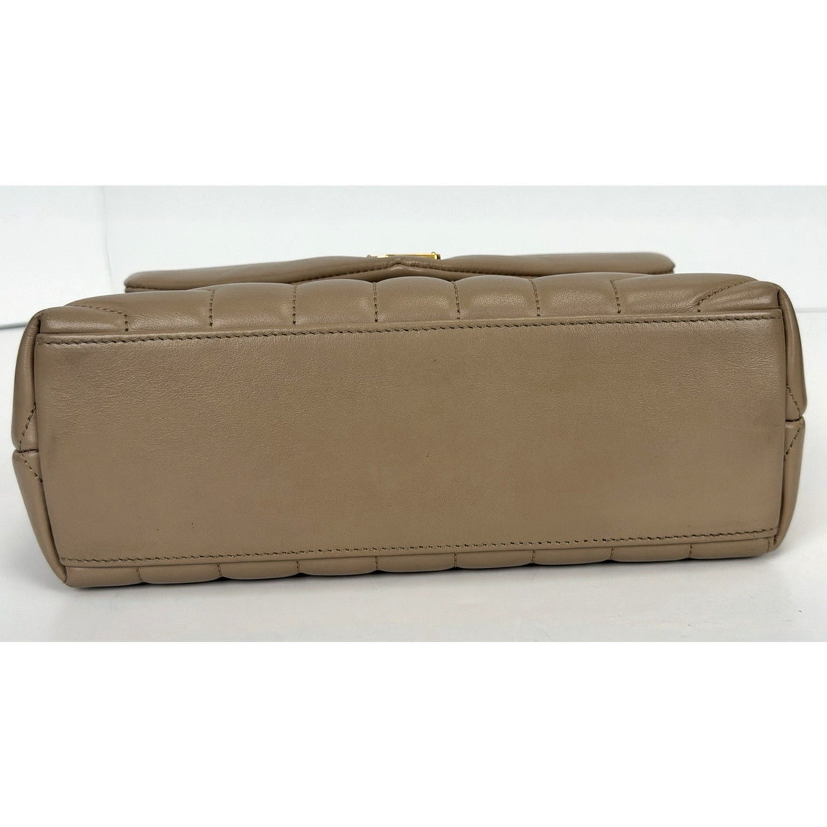 Saint Laurent Loulou Small Shoulder Bag in Beige Calfskin Quilted Leather S20