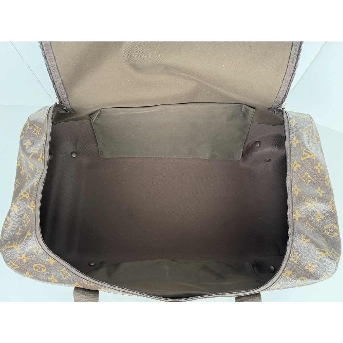 Louis Vuitton Horizon Soft 55 Rolling Duffle Bag in Brown Monogram Canvas 2019