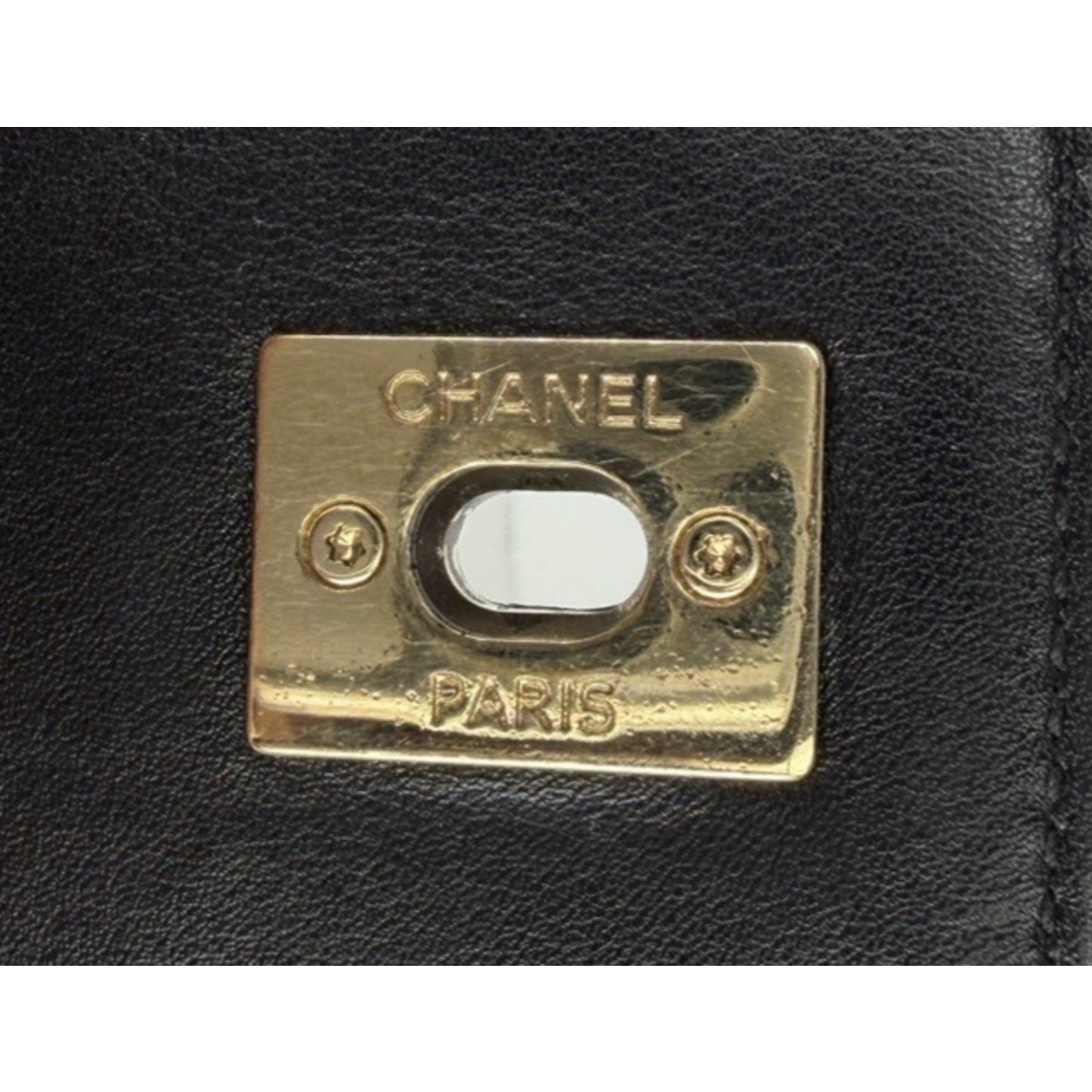 Chanel Stitched CC Case Flap Shoulder Bag in Black Calfskin D-6