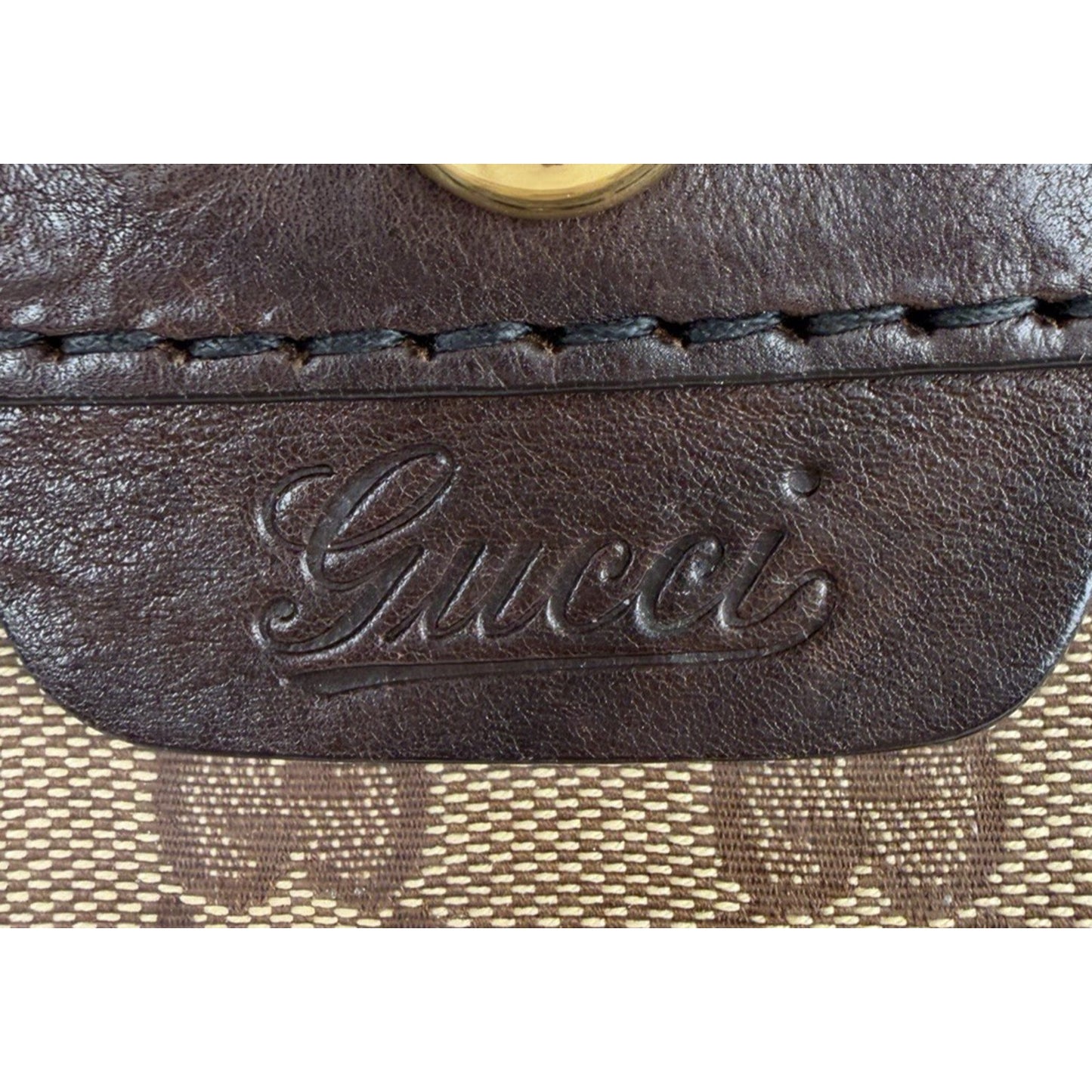 Gucci GG Crystal Babouska Medium Tote Bag in Brown Coated Canvas S10