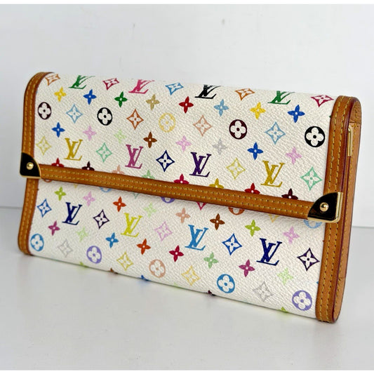 Louis Vuitton Takashi Murakami Multicolor Porte Tresor International Wallet 2003