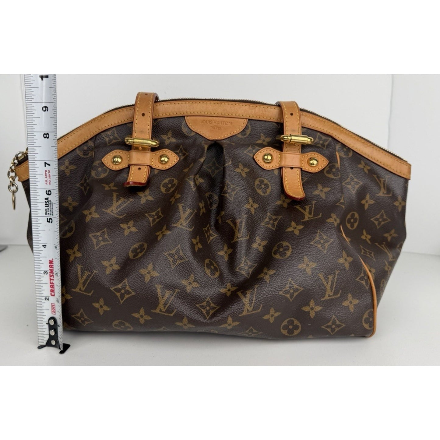 Louis Vuitton Tivoli Bag GM Monogram Brown Coated Canvas & Leather Trim 2015 S10