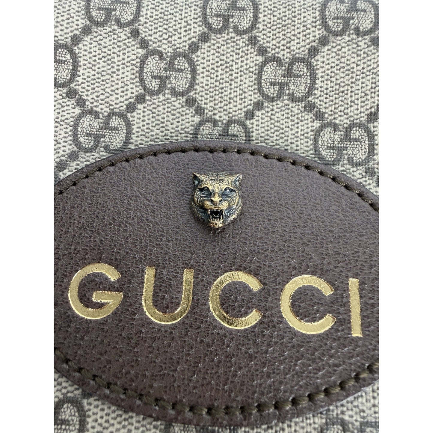 Gucci Neo Vintage GG Supreme Camera Messenger Bag Coated Canvas & Leather Tag S