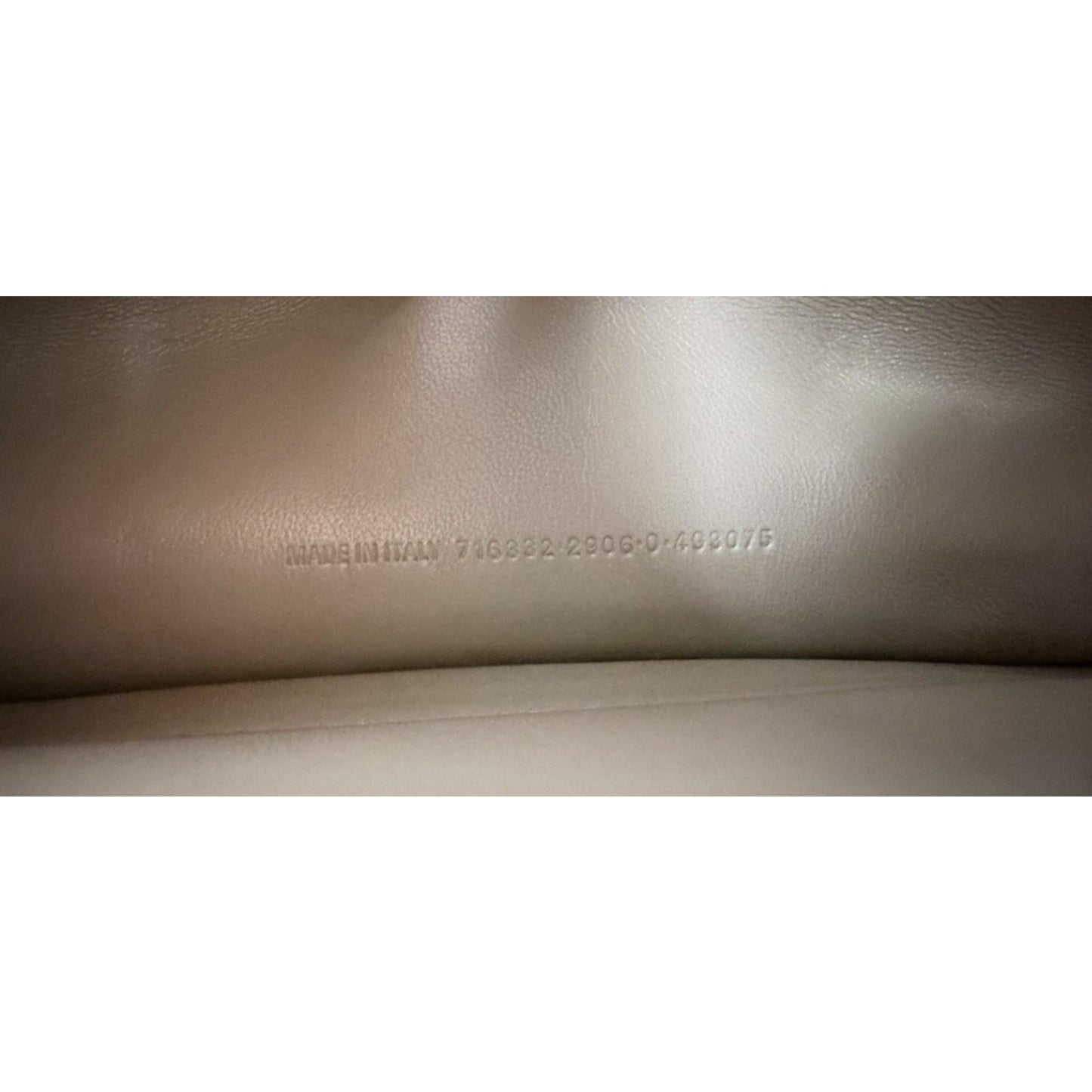 Balenciaga Large Crush Quilted Leather Chain Shoulder Bag Taupe E6