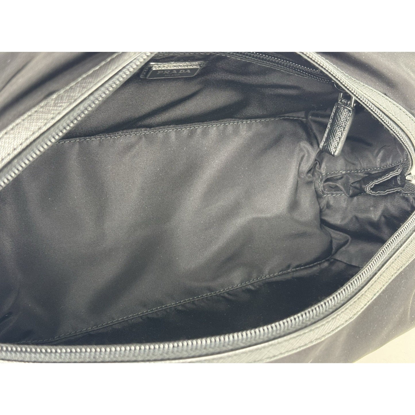 Prada Re Nylon and Saffiano Leather Travel Pouch E-2