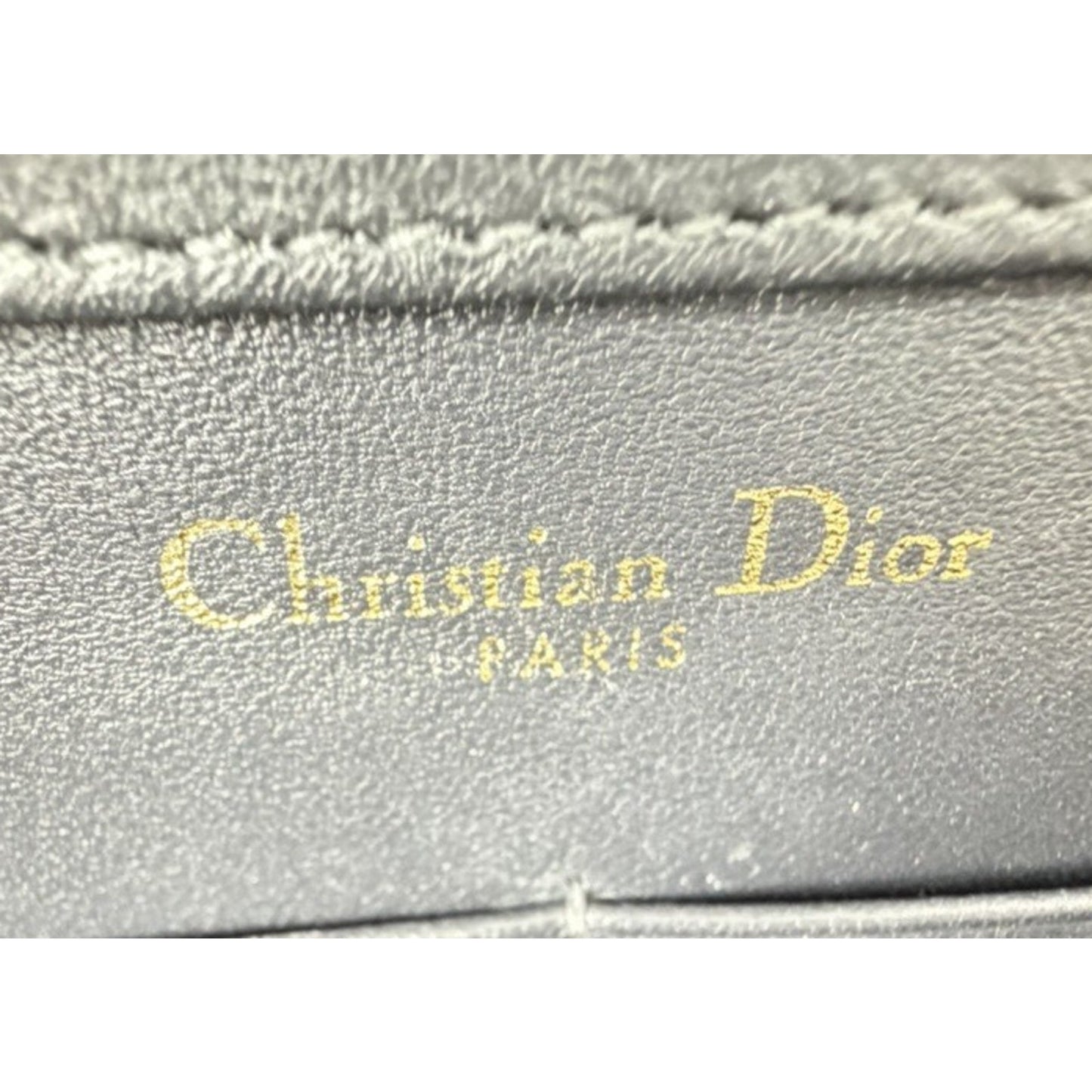 Christian Dior Cannage Diorama Small Wallet on Chain Bag in Metallic Gold S15