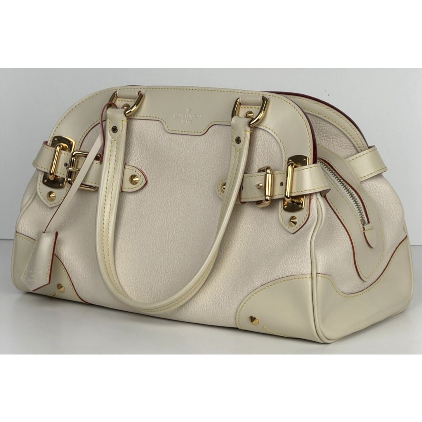 Louis Vuitton Le Radieux Bag in Neutral White Goatskin Leather 2008 S
