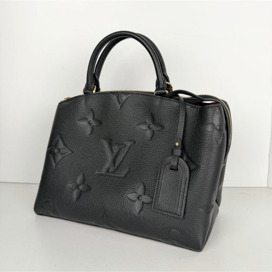 Louis Vuitton Grand Palais Bag Petite Black LV Monogram Empreinte Leather NFC D9