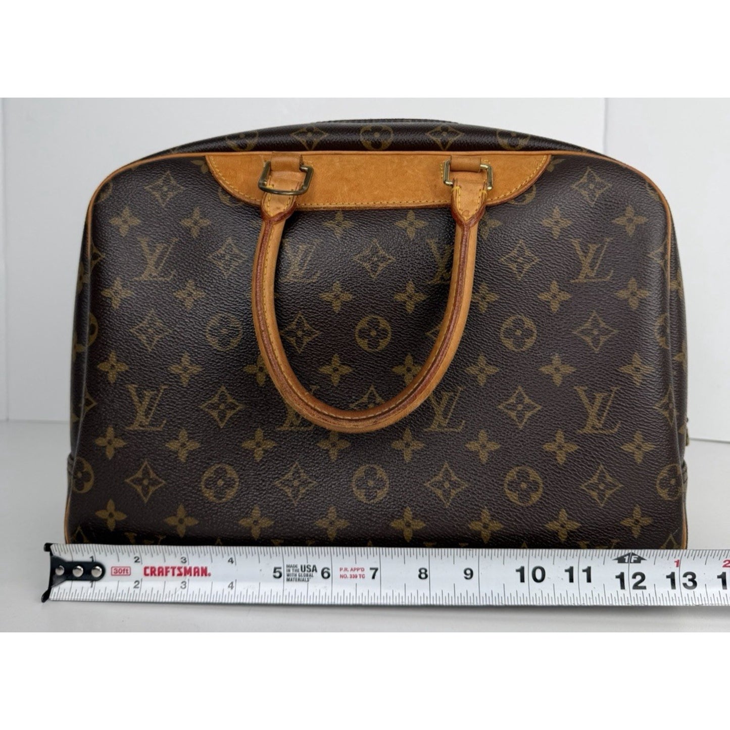 Louis Vuitton Classic Deauville Medium Bag in Brown Coated Canvas S