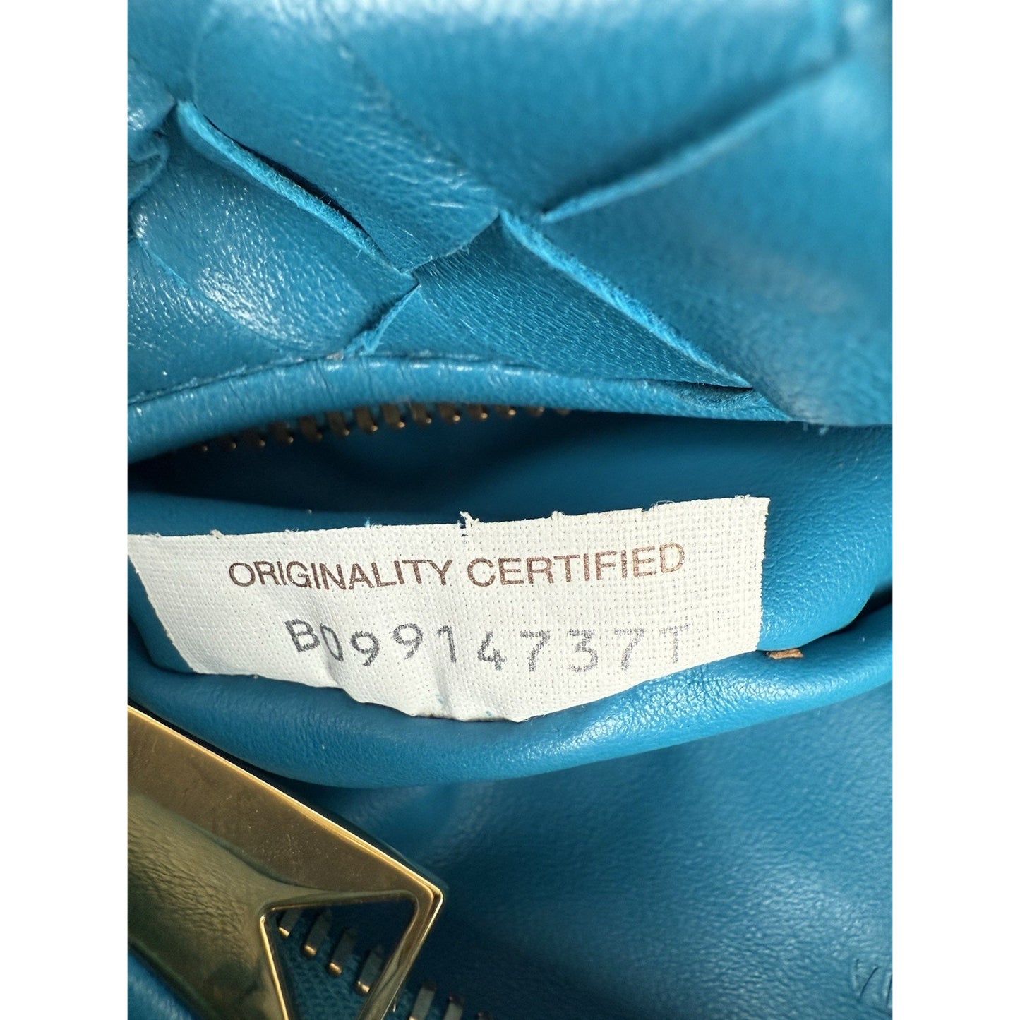 Bottega Veneta Jodie Mini Knotted Intrecciato Leather Bag in Blue