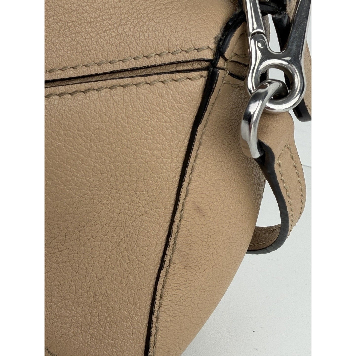 Loewe Puzzle Mini Crossbody Bag in Sand Mink Calfskin Leather C3