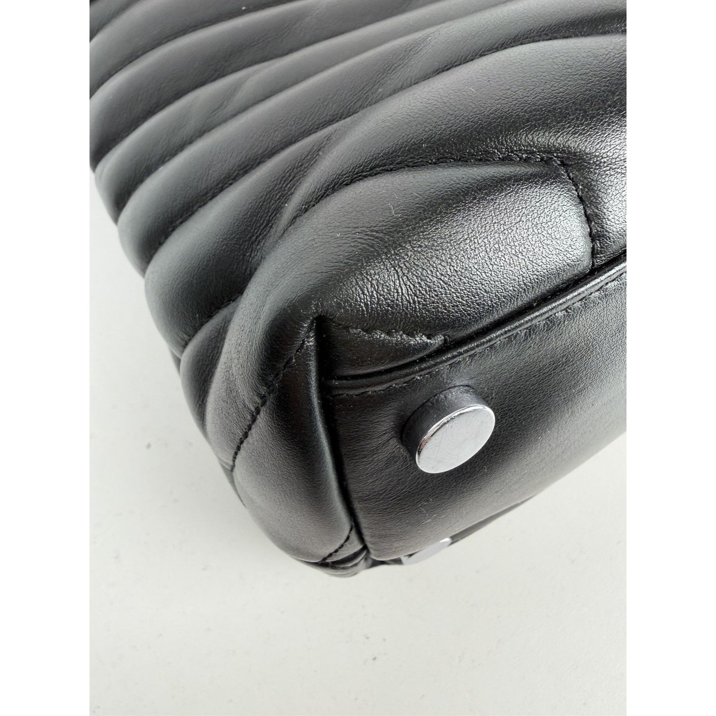 Saint Laurent Loulou Shoulder Bag Large Black Quilted Leather Silver Hardware B2