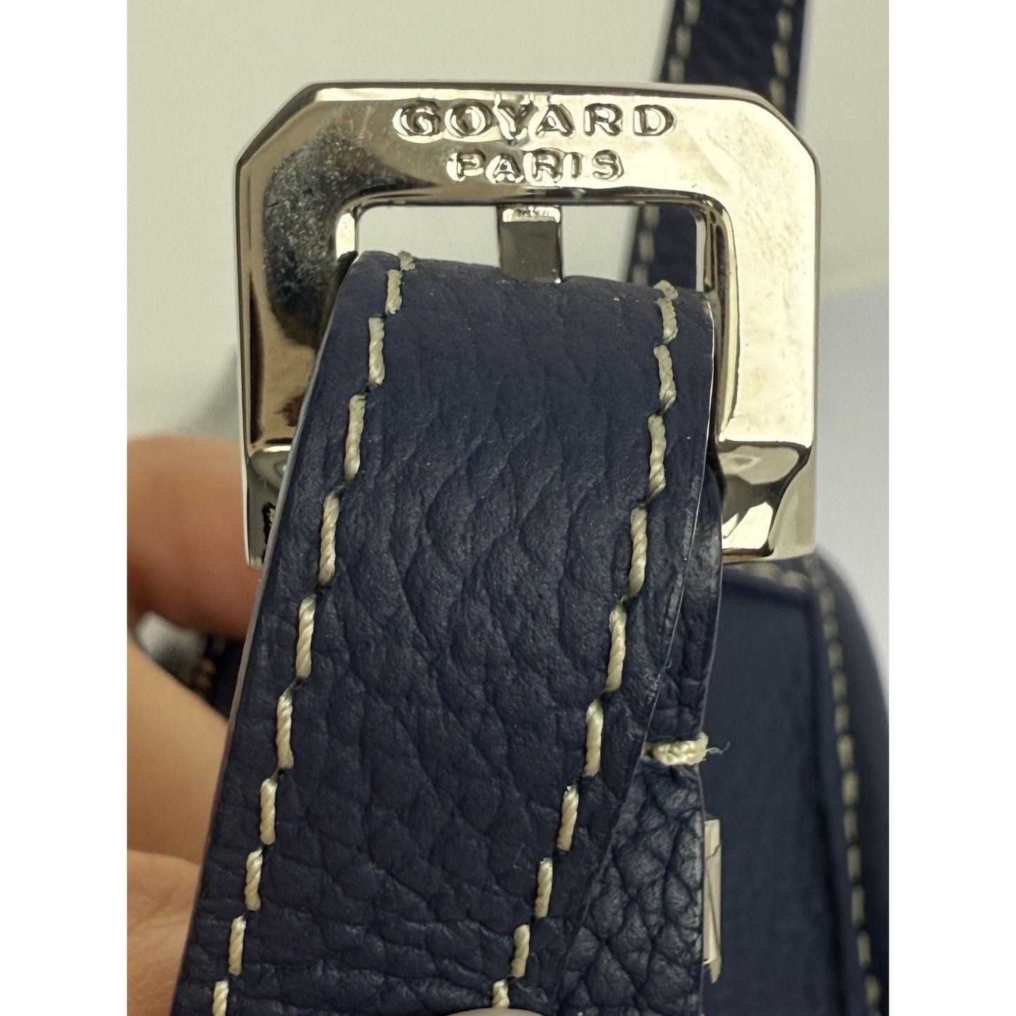 Goyard Belvedere Bag Blue Canvas Leather Crossbody