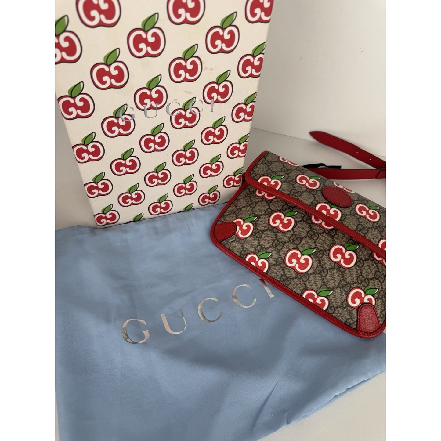 Gucci Apple Interlocking G Belt Bag in GG Supreme Monogram Coated Canvas S11