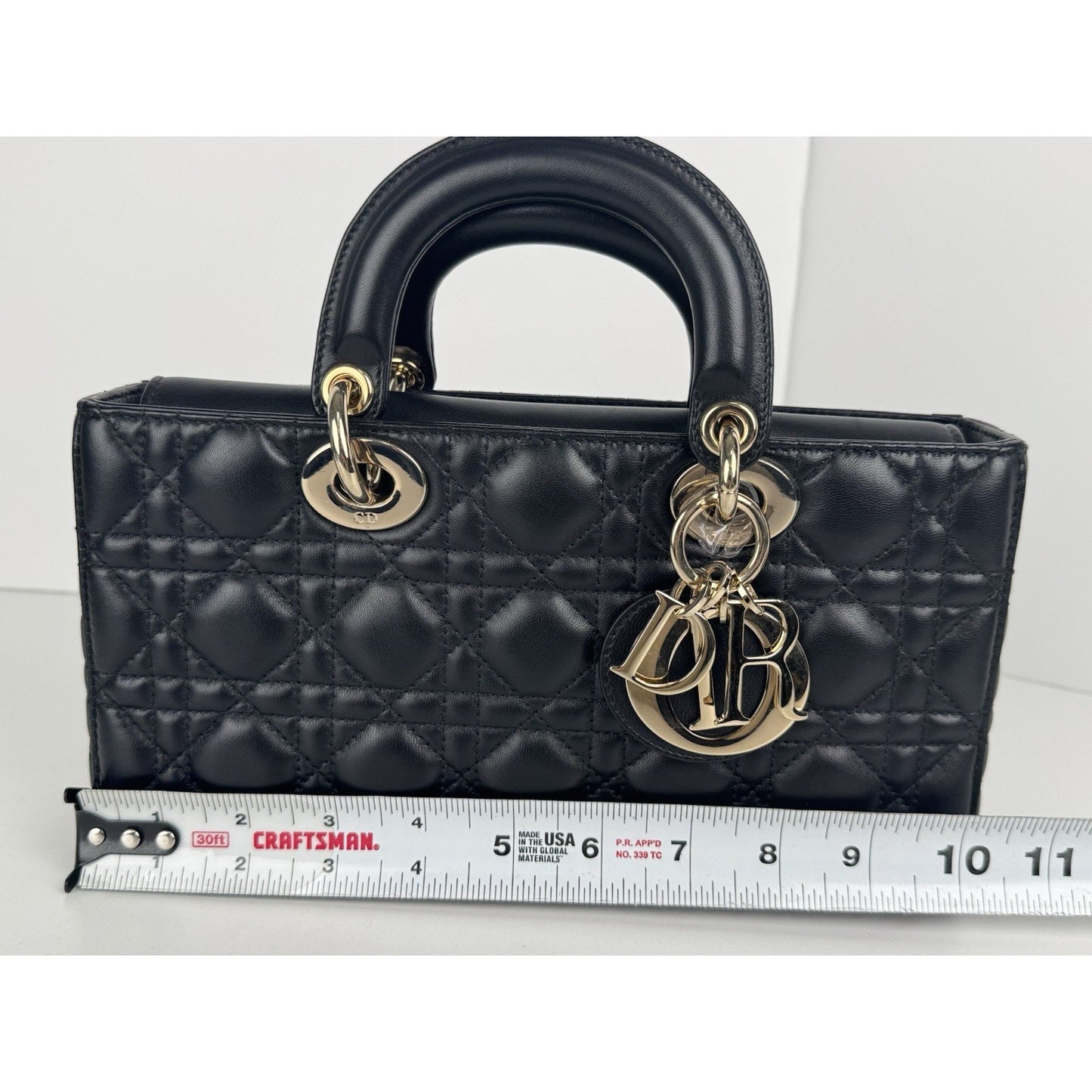 Dior Medium Lady D-Joy Black Quilted Leather Shoulder Bag D-1