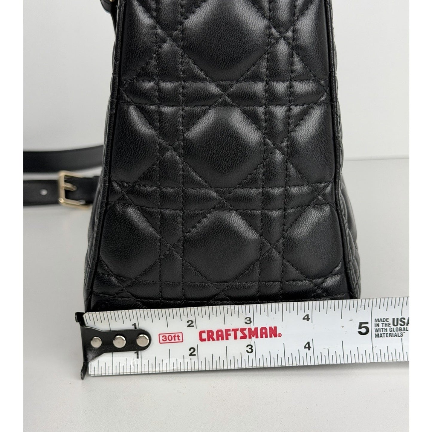 Christian Dior Medium Lady Dior Shoulder Bag in Black Lambskin Leather 2021 C6