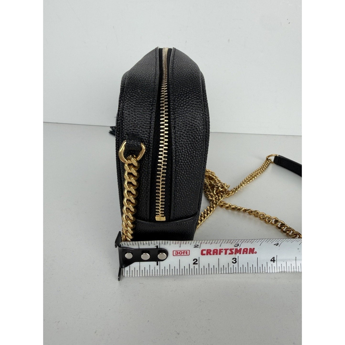 Saint Laurent Lou Camera Bag Mini in Black Quilted Grain De Poudre Leather S-01