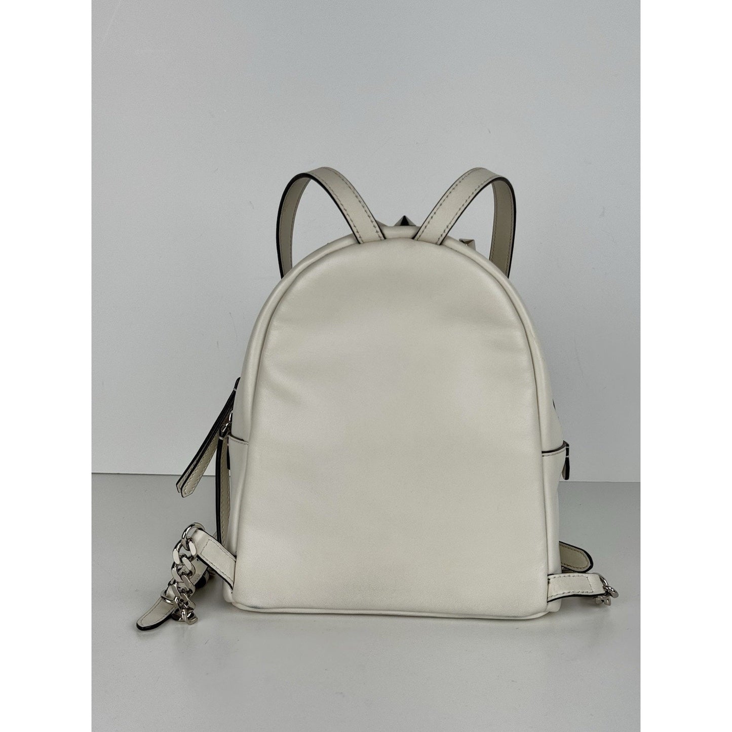 Fendi Flowerland Mini Backpack White Multicolor Leather C-6