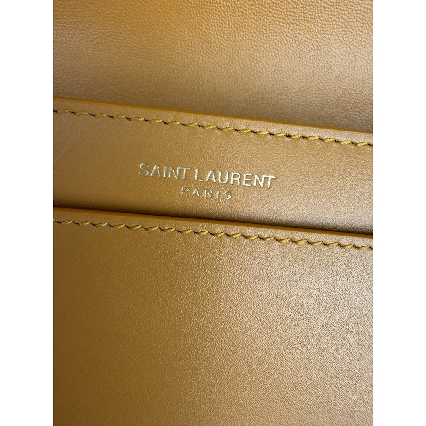 Saint Laurent Le Maillon Shoulder Bag in Yellow Leather for Women D3