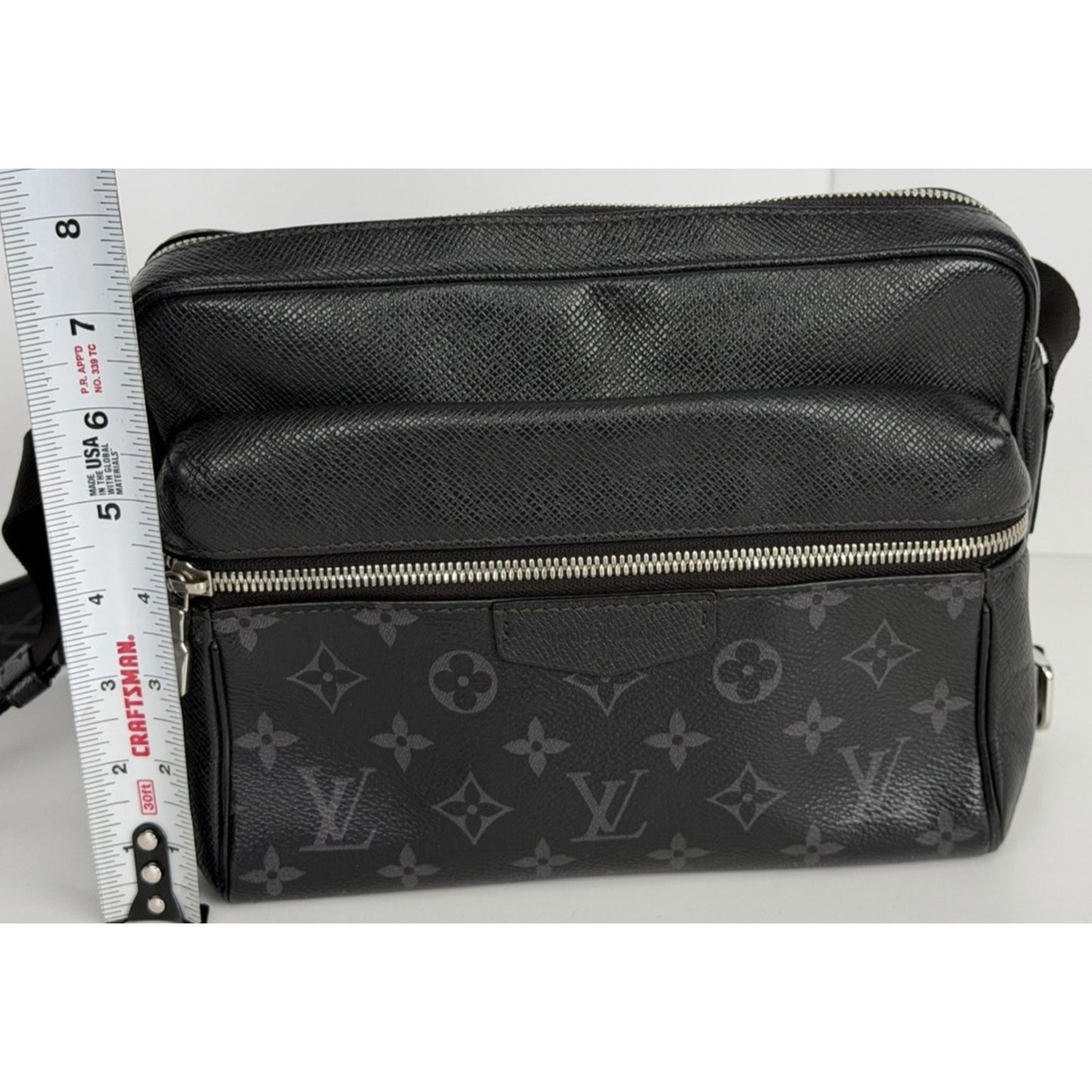 Louis Vuitton Monogram Eclipse Taigarama Outdoor Messenger Bag in Black S-05