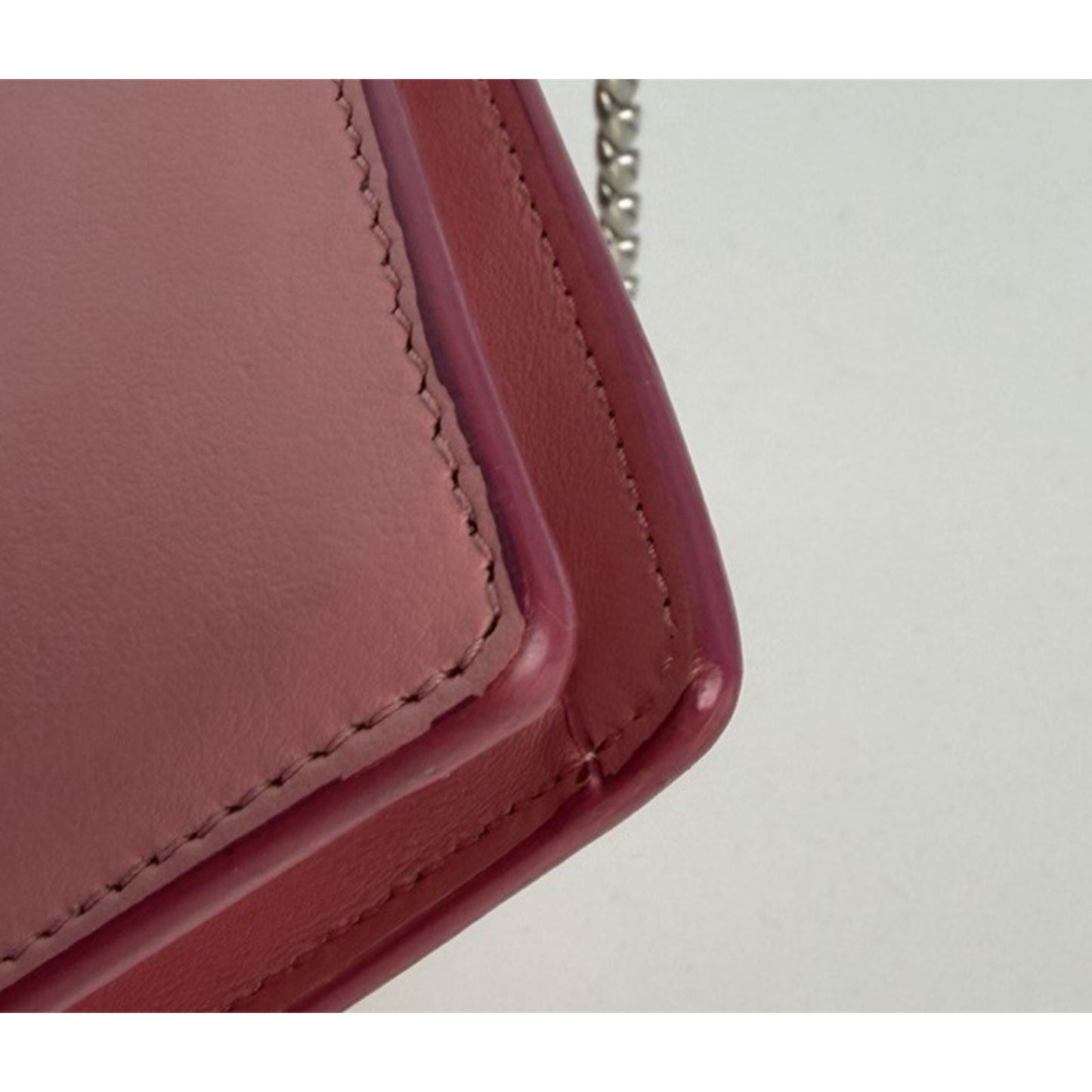 Prada City Elektra Crossbody Wallet on Chain Bag Mini in Pink Calfskin Studded S