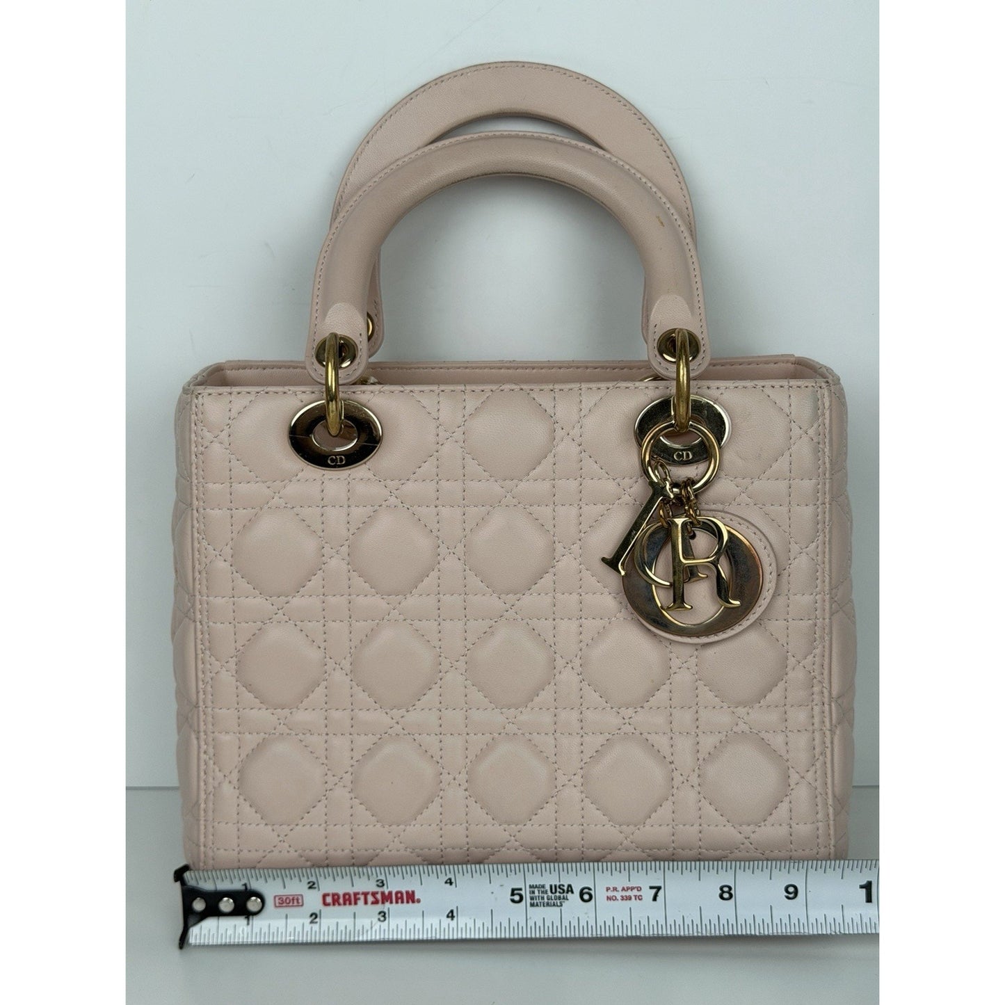 Dior Lady Dior Bag Medium in a Powder Pink Cannage Lambskin Leather 2016 U2