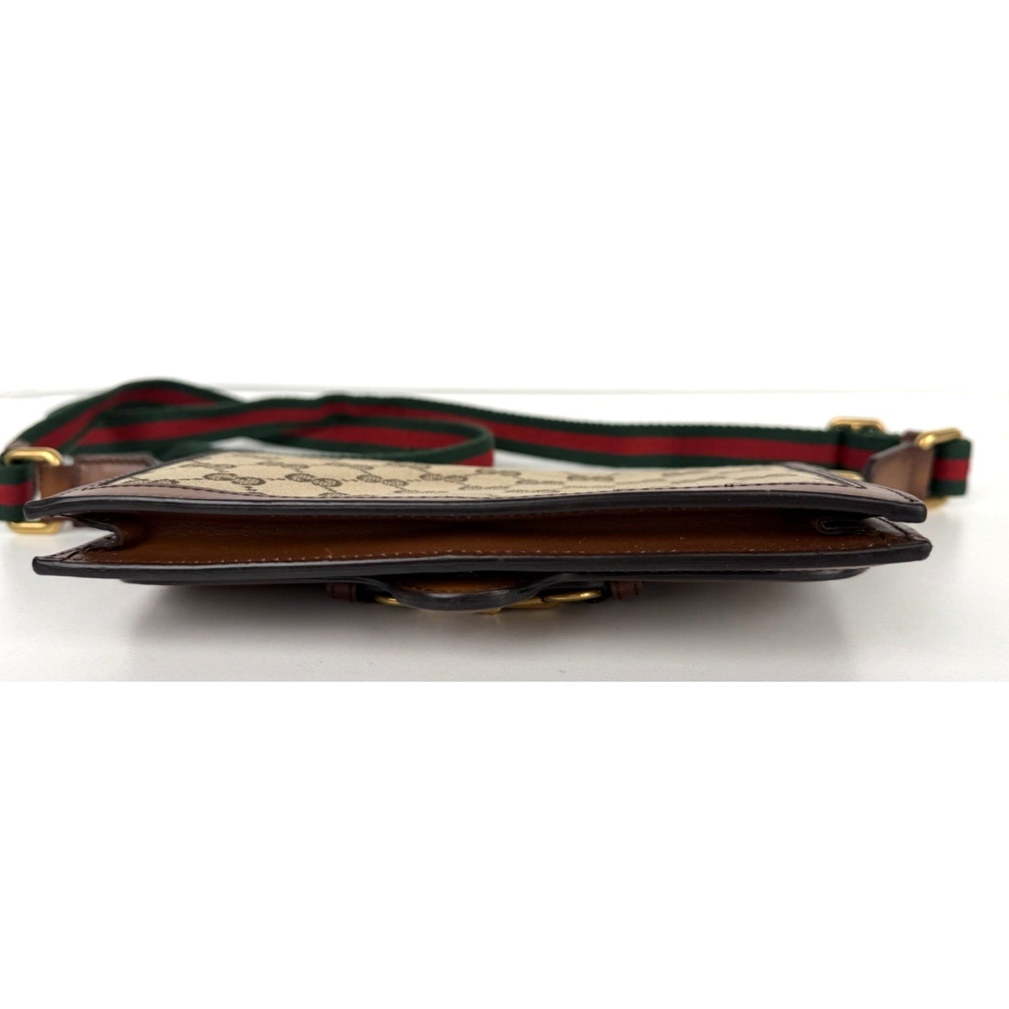 Gucci Lady Web GG Canvas Convertible Wallet Bag in GG Canvas with Leather S15