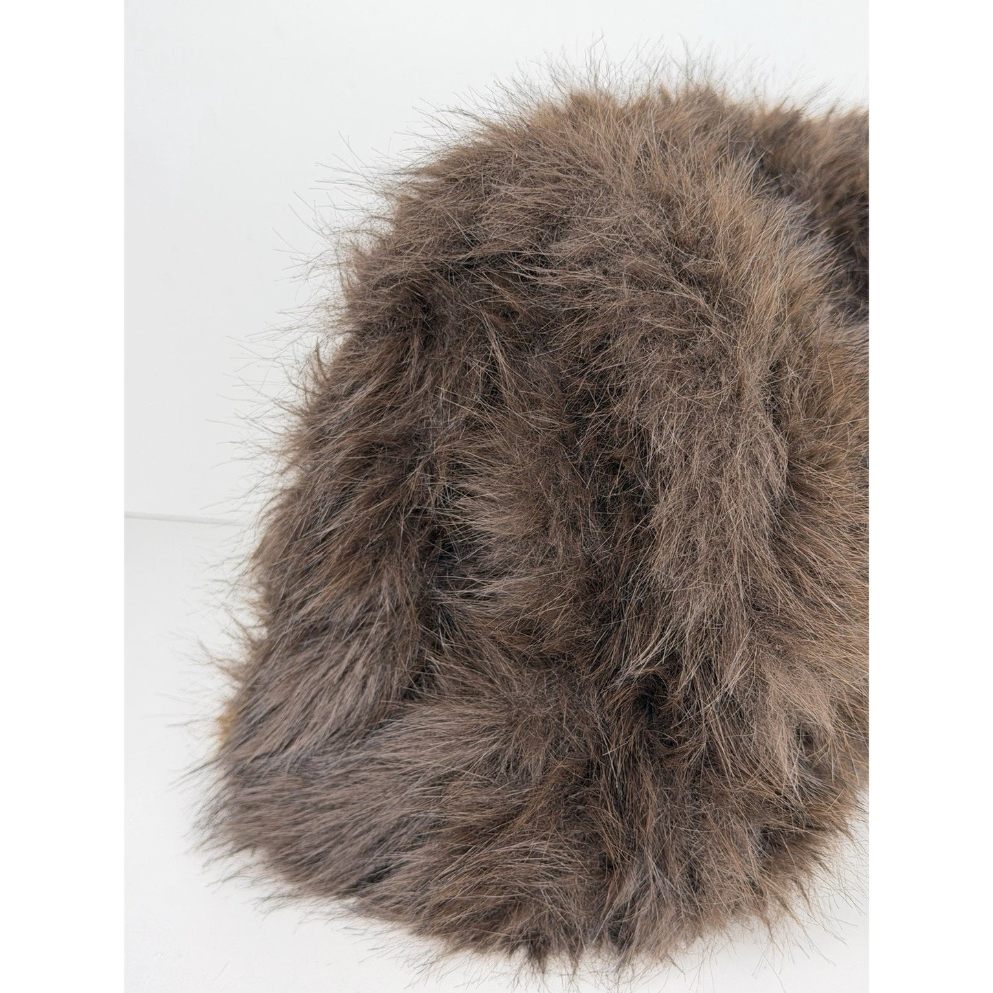 Balenciaga Crush Chain Bag Medium in Brown Faux Fur E2