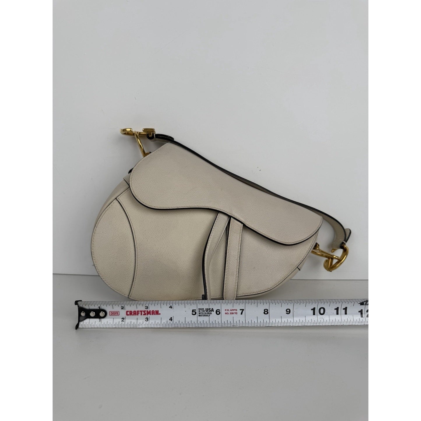 Christian Dior Saddle Bag in Latte Grained Calfskin Leather 2019 B-4