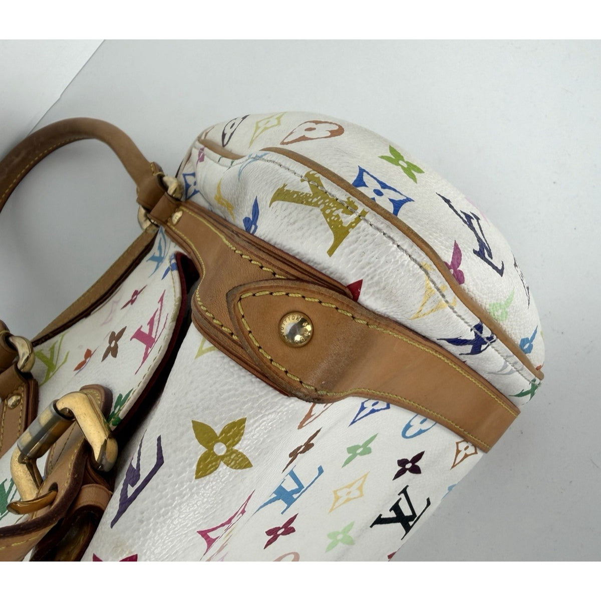 Louis Vuitton Priscilla Satchel Bag in Multicolore Monogram Coated Canvas 2008 S