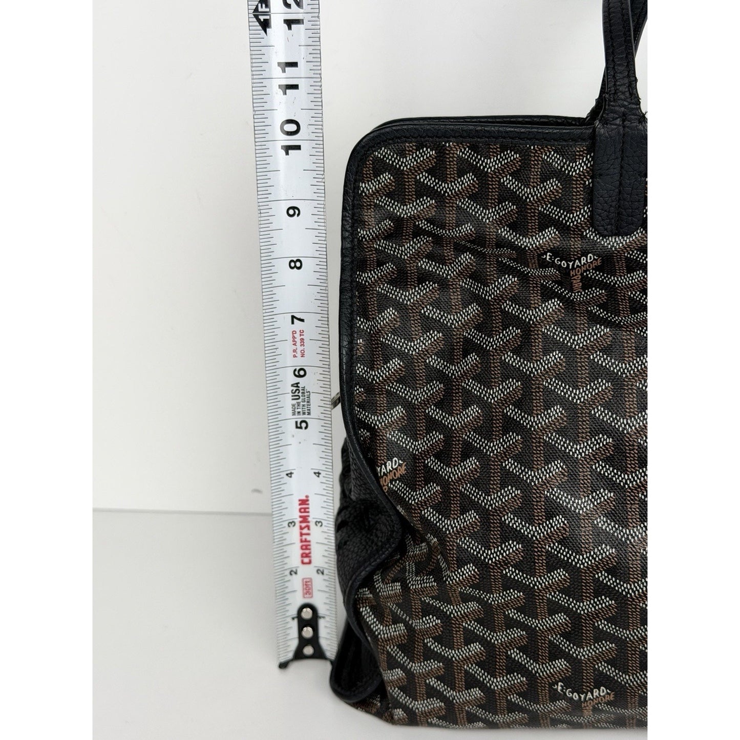 Goyard Sac Hardy PM Pet Carrier Noir in Goyardine Coated Canvas B6