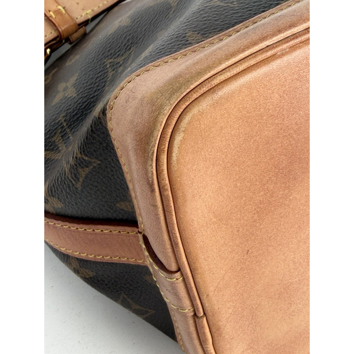 Louis Vuitton Noe BB Drawstring & Bucket Bag in Brown Coated Canvas NFC S-17